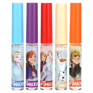 Lip Smacker, 迪士尼冰雪奇緣系列，液體唇彩，多種味道，5 支，0.45 液量盎司（14 毫升）