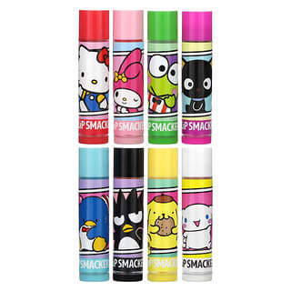 Lip Smacker, Hello Kitty and Friends, Baume à lèvres, Assortiment, Paquet de 8, 4 g chacun