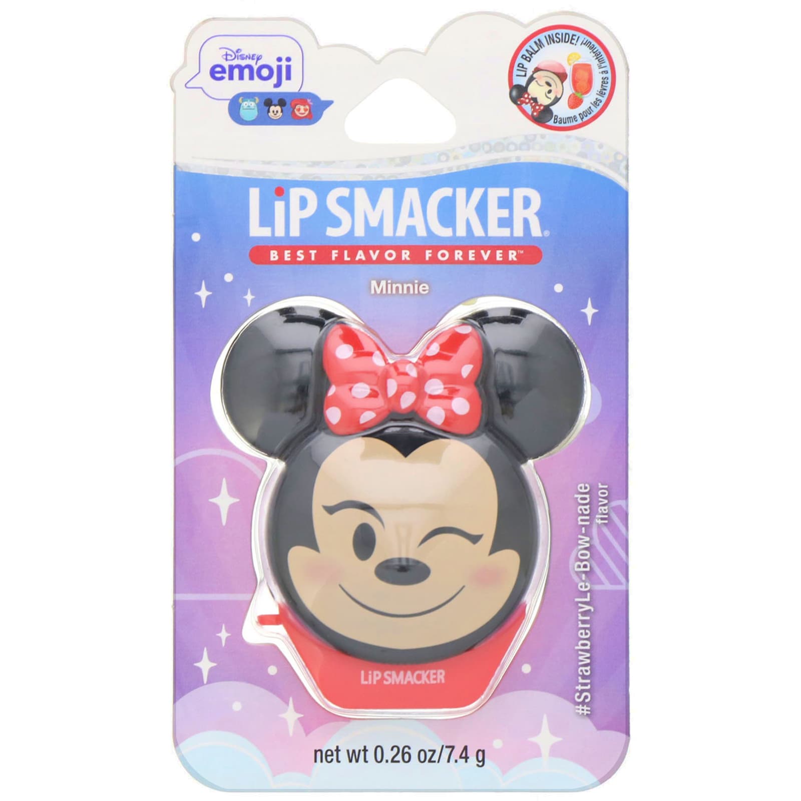 Lip Smacker ディズニー絵文字リップバーム ミニー ストロベリーレモネードの香り 7 4g 0 26 Oz
