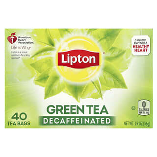 Lipton, зелений чай, без кофеїну, 40 чайних пакетиків, 56 г (1,9 унції)