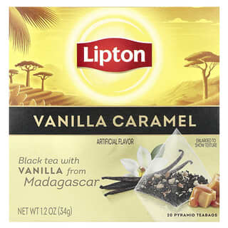 Lipton, Vanilla Caramel Black Tea, 20 Pyramid Teabags, 1.2 oz (34 g)