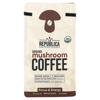LA Republica, Ground Mushroom Coffee, Medium Roast, 12 oz (340 g)
