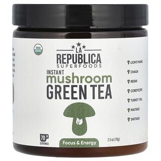 LA Republica, Instant Mushroom Green Tea, Instant-Pilz-Grüntee, 70 g (2,5 oz.)