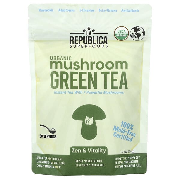 La Republica, Organic Mushroom Green Tea, 60 g (2.12 oz)