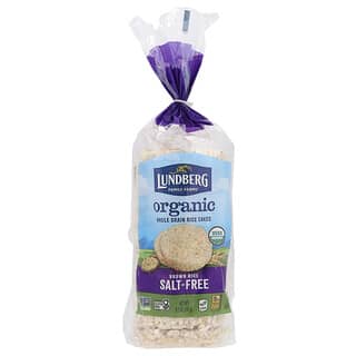 Lundberg, Органические цельнозерновые рисовые лепешки, коричневый рис, без соли, 241 г (8,5 унции)