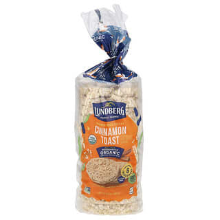 Lundberg, Organic Whole Grain Rice Cakes, Cinnamon Toast, Sweet & Spiced, 9.5 oz (269 g)