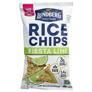 Lundberg, Chipsy ryżowe, fiestowa limonka, 156 g