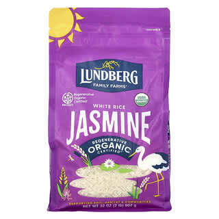 Lundberg, Organic White Rice, weißer Bio-Reis, Jasmin, 907 g (2 lb.)