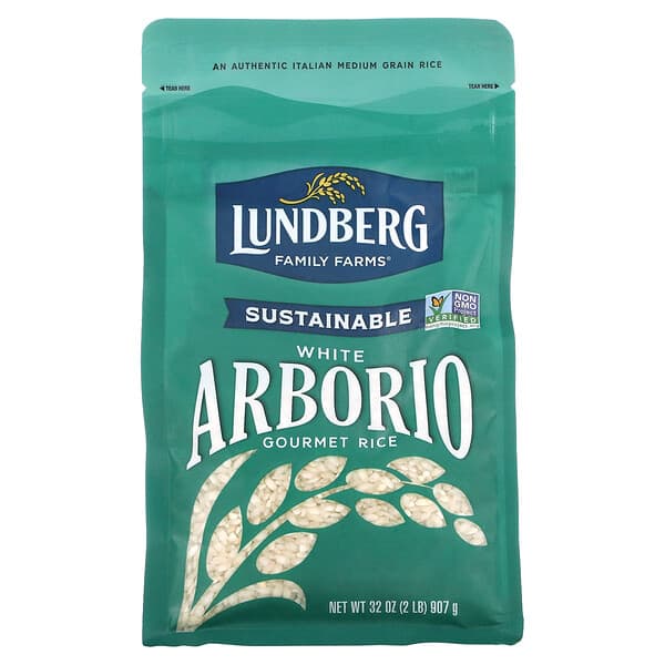 Lundberg, White Arborio Gourmet Rice, Weißer Arborio-Gourmetreis, 907 g (32 oz.)