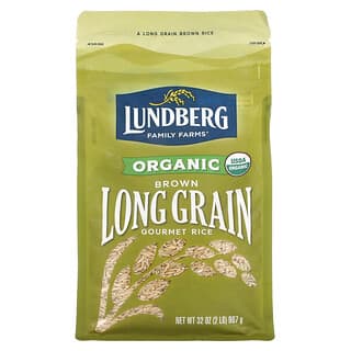 Lundberg, أرز بني فاخر عضوي طويل الحبة، 32 أونصة (907 جم)