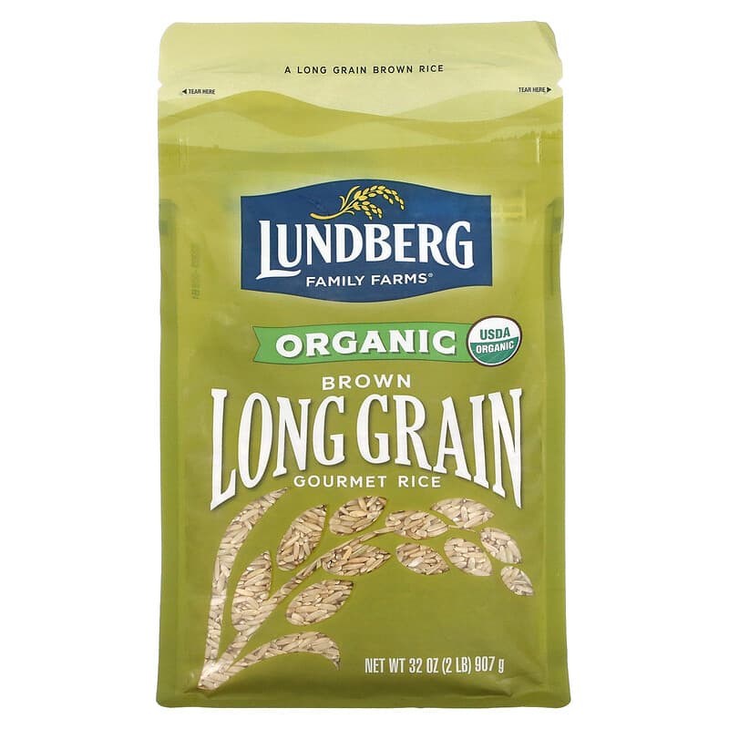 Arroz integral orgánico de grano largo, 907 g (32 oz)