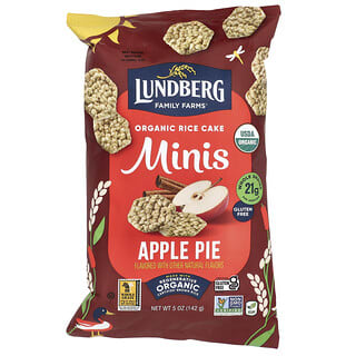 Lundberg, Mini-gâteaux de riz biologiques, Tarte aux pommes, 142 g