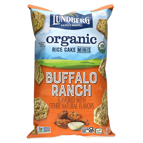 Lundberg, Organic Rice Cake Minis, Buffalo Ranch, 5 oz (142 g)