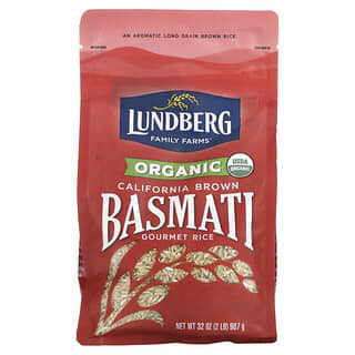 Lundberg, Органический калифорнийский коричневый рис басмати, 907 г (2 фунта)