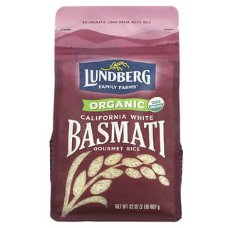Lundberg, California، الأرز البسمتي الأبيض العضوي، 32 أونصة (907 جم)