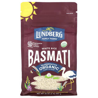 Lundberg, Organic California White Basmati Gourmet Rice, 32 oz (907 g)