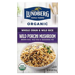 Lundberg, オーガニック全粒穀物＆ワイルドライス、ワイルドポルチーニ茸、170g（6オンス）