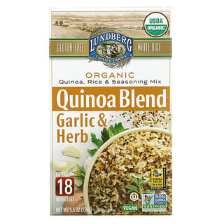 Lundberg, Organic Quinoa Blend, Rice and Seasoning Mix, Garlic & Herb, 5.5 oz (156 g)