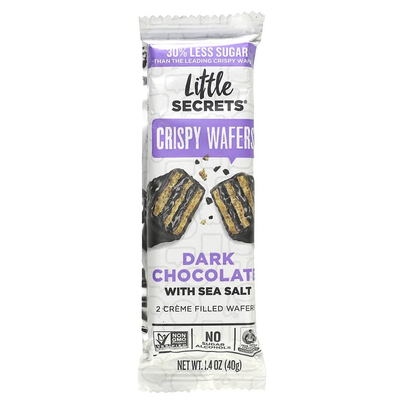 Dark Chocolate Crispy Wafers, With Sea Salt, 1.4 oz (40 g)