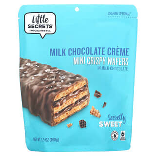 Little Secrets, Mini Crispy Wafers, молочный шоколад с морской солью, 10 мини-упаковок в индивидуальной упаковке, 100 г (3,5 унции)