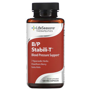 لايف سيزونز‏, B/P Stabili-T لدعم ضغط الدم، 120 كبسولة نباتية.