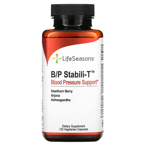 LifeSeasons, B/P Stabili-T 혈압 보조제, 베지 캡슐 120정