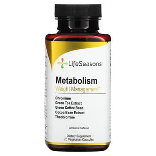 LifeSeasons, Metabolism, Weight Management, 70 Vegetarian Capsules