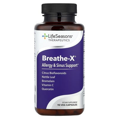 LifeSeasons, Breathe-X®, Sensitivity and Sinus Help, 90 Vegetarian Capsules