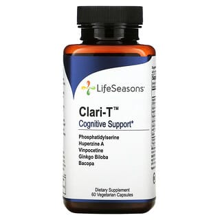 LifeSeasons, Clari-T Cognitive Support, 60 gélules Végétariennes.