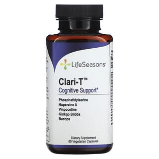 LifeSeasons, Clari-T Cognitive Support, 60 gélules Végétariennes.