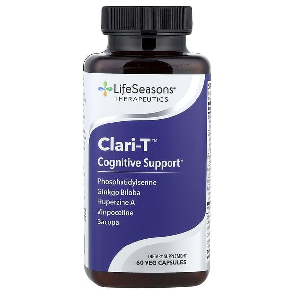 LifeSeasons, Clari-T™, 인지력 강화, 베지 캡슐 60정