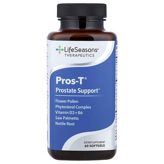 LifeSeasons, Pros-T, Soutien de la prostate, 60 capsules à enveloppe molle
