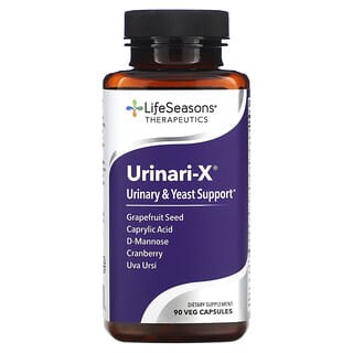 LifeSeasons, Urinari-X Suporte Urinário / Levedura, 90 Cápsulas Vegetarianas
