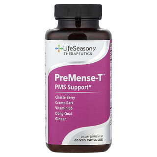 LifeSeasons, PreMense-T, PMS-ondersteuning, 6 plantaardige capsules