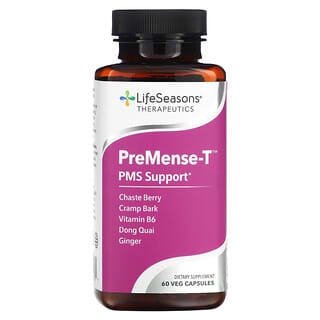 LifeSeasons, PreMense-T, Soutien du syndrome prémenstruel, 6 capsules végétariennes