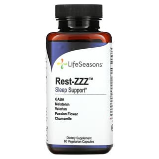 LifeSeasons, Rest-ZZZ لدعم النوم، 60 كبسولة نباتية