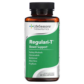 LifeSeasons, Regulari-T, поддержка кишечника, 60 растительных капсул
