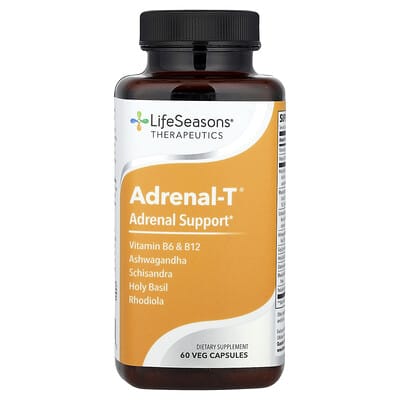 LifeSeasons, Adrenal-T, Adrenal Health, 60 Vegetarian Capsules