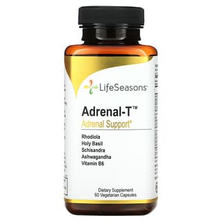 LifeSeasons, Adrenal-T, адреналиновая поддержка, 60 вегетарианских капсул