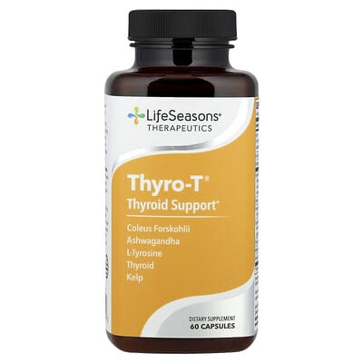LifeSeasons, Thyro-T, Thyroid Help, 60 Vegetarian Capsules