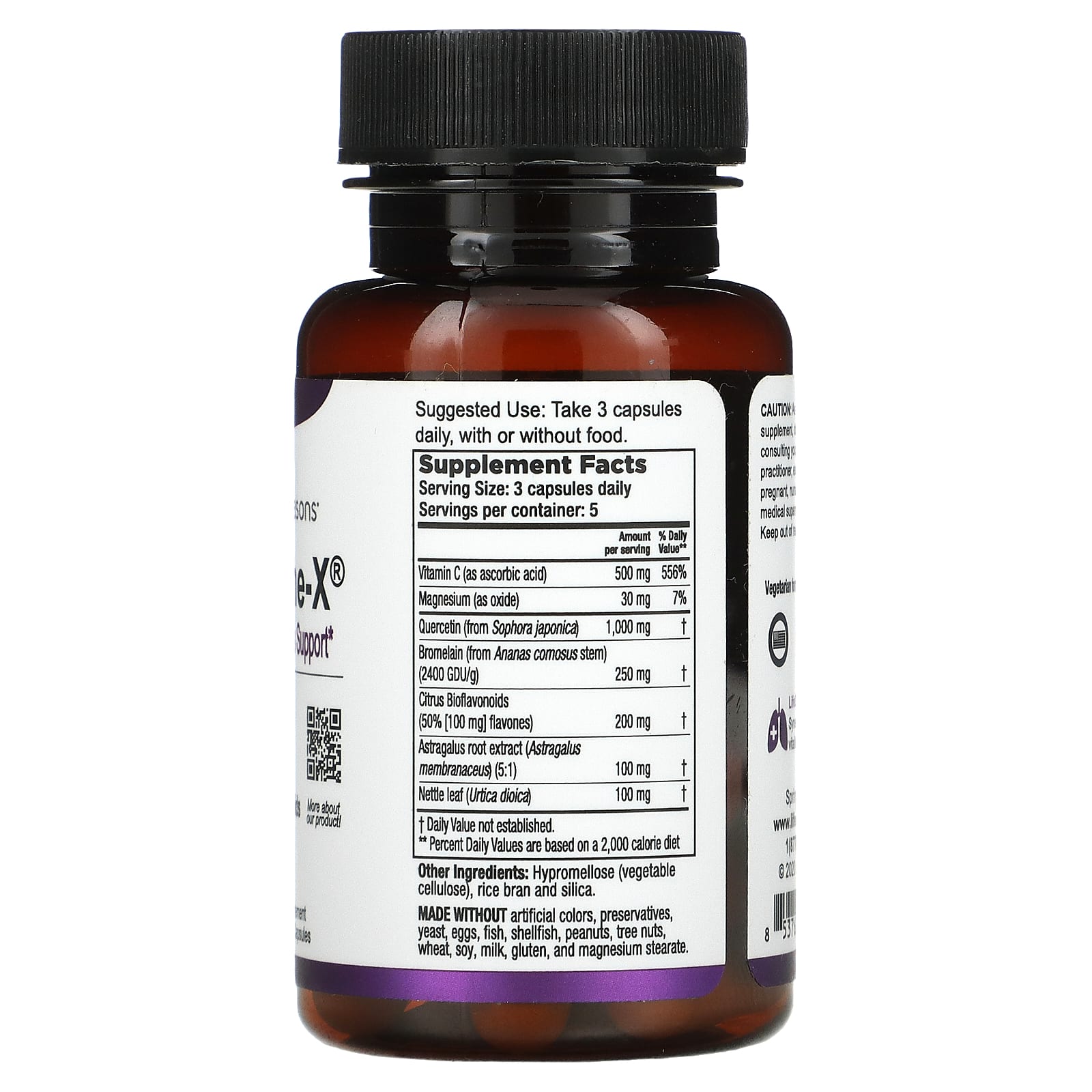 LifeSeasons, BreatheX, Allergy & Sinus Support, 15 Vegetarian Capsules