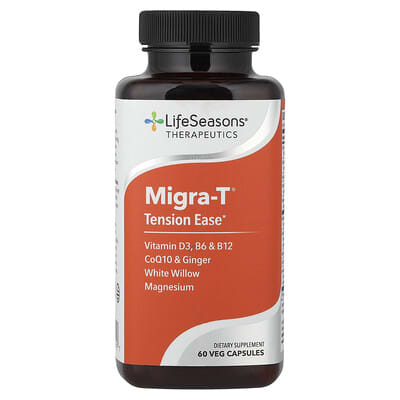 LifeSeasons, Migra-T®, Tension Ease, 60 Veg Capsules