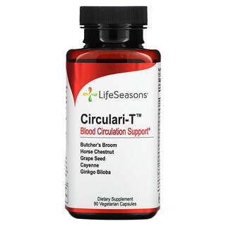 LifeSeasons, Circulari-T, поддержка здорового кровообращения, 90 вегетарианских капсул