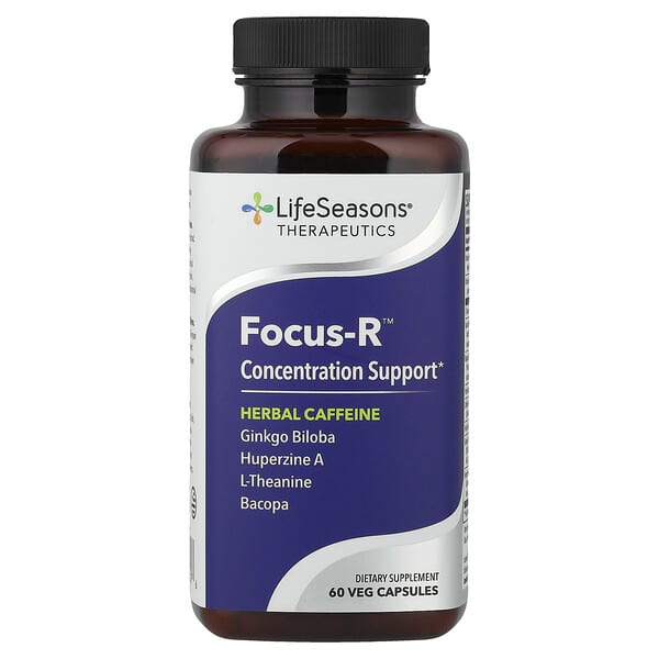 LifeSeasons, Focus-R™, Concentration Support, 60 Veg Capsules — product photo 1