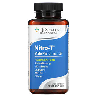 LifeSeasons, Nitro-T, Suplemento para el rendimiento masculino, 90 cápsulas vegetales