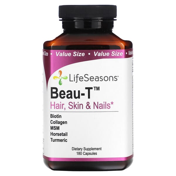 LifeSeasons‏, Beau-T, Hair, Skin & Nails, 180 Capsules