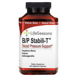 LifeSeasons, B/P Stabili-T, Refuerzo para la presión arterial, 240 cápsulas vegetales