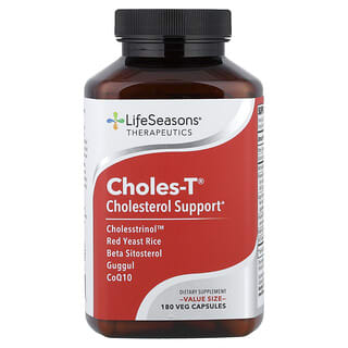 LifeSeasons, Choles-T, 콜레스테롤 지원, 베지 캡슐 180정