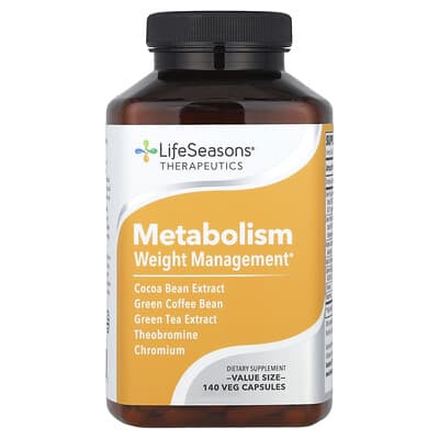 LifeSeasons, Therapeutics, Metabolism, Weight Management, 140 Vegetarian Capsules