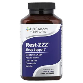 LifeSeasons, Rest-ZZZ, Refuerzo para dormir, 120 cápsulas vegetales